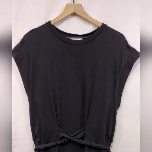 Vince Tie Waist Casual Dress Women's L Black Comfy Minimalist Vacation Office - Picture 3 of 9